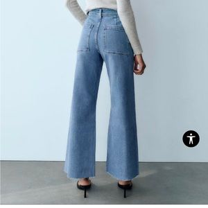 Zara high waisted ZW marine jeans. Unworn, new with tags.
